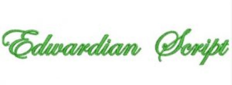 Edwardian Script Embroidery Designs — machine embroidery design