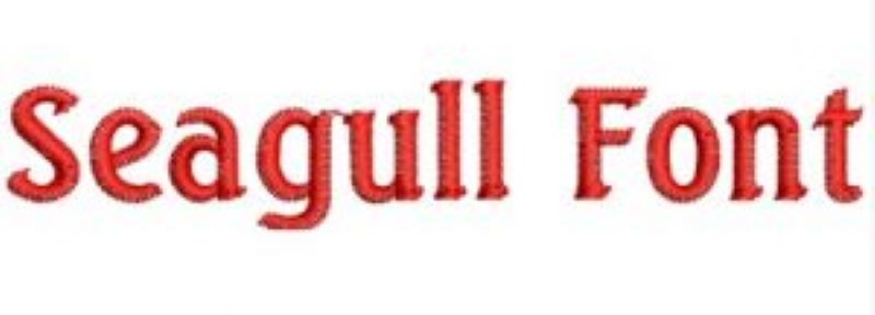 Seagull Font Embroidery Designs — machine embroidery design