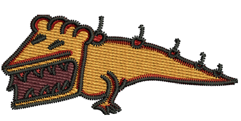 Crocodile Embroidery — machine embroidery design