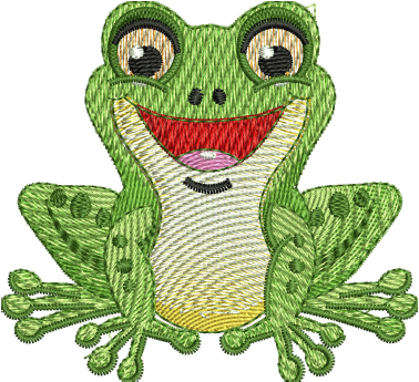 Frog Embroidery Design — machine embroidery design