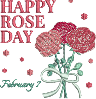 Happy Rose Day Design — machine embroidery design