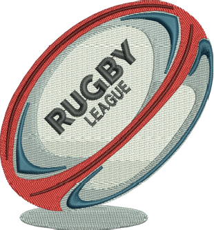 Rugby Ball Embroidery Design — machine embroidery design