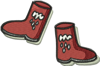 Winter Shoes Embroidery Design — machine embroidery design
