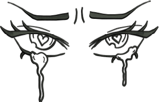 Teary Eyes Embroidery Design (3 Sizes) — machine embroidery design