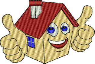 Hut With Smiley & Thumbs Up Design — machine embroidery design