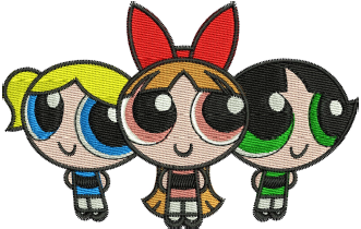 Power Puff Girls Embroidery Design — machine embroidery design