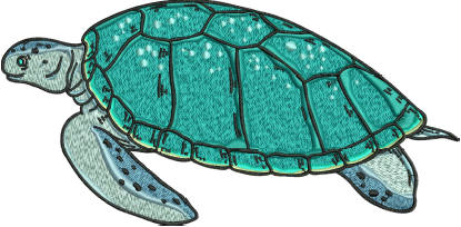 Turtle Embroidery Design — machine embroidery design