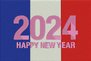 Happy New Year 2024 Embroidery (3 sizes) — machine embroidery design