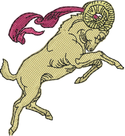 Horoscope Sign Aries Embroidery (3 Sizes) — machine embroidery design