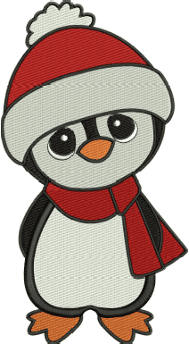 Baby Penguin Embroidery Design (3 sizes) — machine embroidery design
