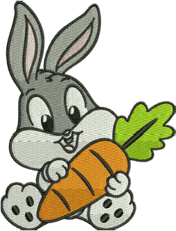 Baby Rabbit Embroidery Design (3 sizes) — machine embroidery design