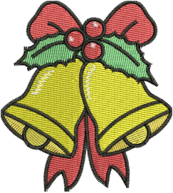 Bells Embroidery Design (3 sizes) — machine embroidery design
