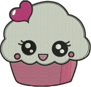Cupcake Embroidery Design (3 sizes) — machine embroidery design