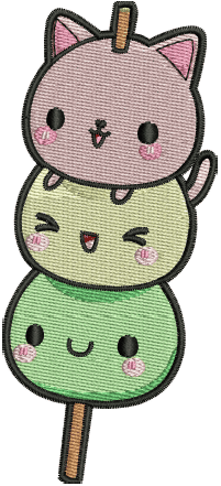 Cute Popsicle Embroidery Design (3 sizes) — machine embroidery design
