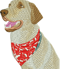 Dog Embroidery Design (3 sizes) — machine embroidery design