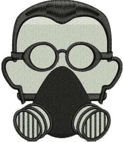 Shelling Mask Embroidery Design (3 sizes) — machine embroidery design