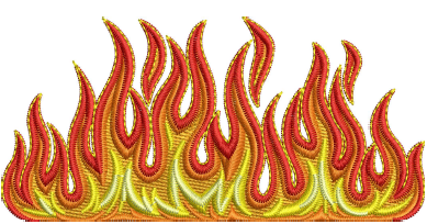 Fire Embroidery Design (3 sizes) — machine embroidery design