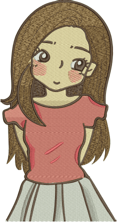 Doodle Princess Embroidery (3 sizes) — machine embroidery design