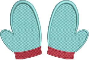 Winter Hand Gloves Design (3 Sizes) — machine embroidery design