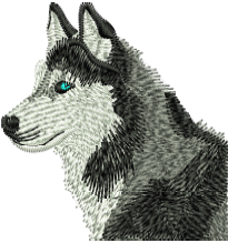 Husky Embroidery Design — machine embroidery design