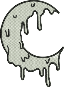 The Melting Moon Design (3 sizes) — machine embroidery design