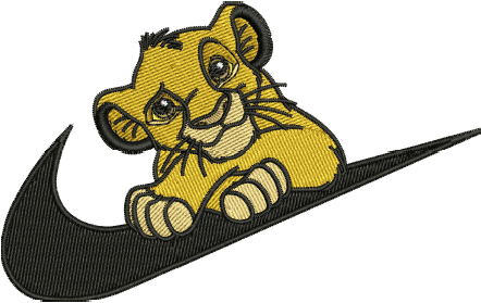 Simba Nike Embroidery Design (3 sizes) — machine embroidery design