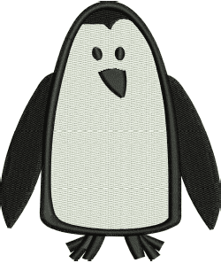 Penguin Embroidery Design (3 sizes) — machine embroidery design