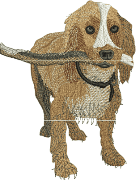 Dog Embroidery Design (3 size) — machine embroidery design