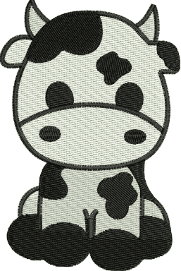 Baby Cow Embroidery (3 sizes) — machine embroidery design