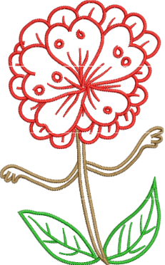 Flower Embroidery Design (3 sizes) — machine embroidery design