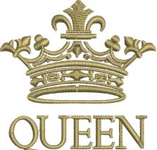 Crown Embroidery Design (3 size) — machine embroidery design