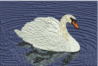 Swan Embroidery Design (3 sizes) — machine embroidery design