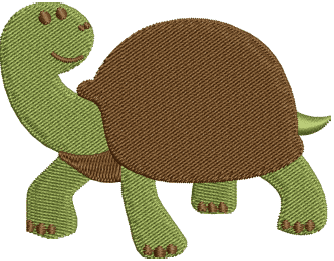 Turtle Embroidery Design (3 sizes) — machine embroidery design