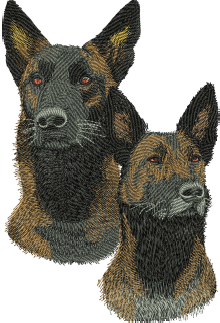 German Shepherd Design — machine embroidery design
