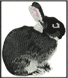 Rabbit Embroidery Design (3 sizes) — machine embroidery design