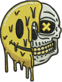 Multi Feeling Skull Embroidery (3 sizes) — machine embroidery design