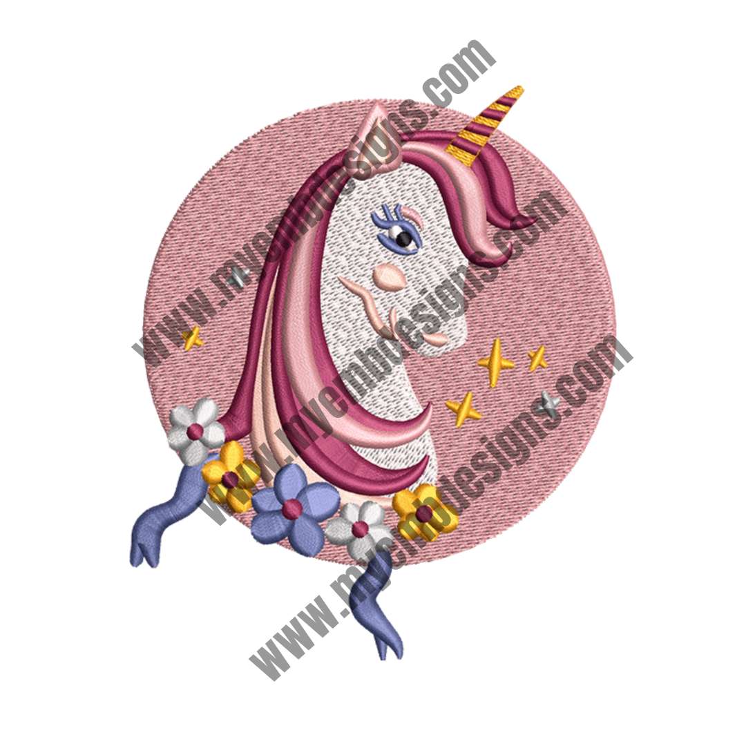Silhouette Unicorn Embroidery Design (2 sizes) — machine embroidery design