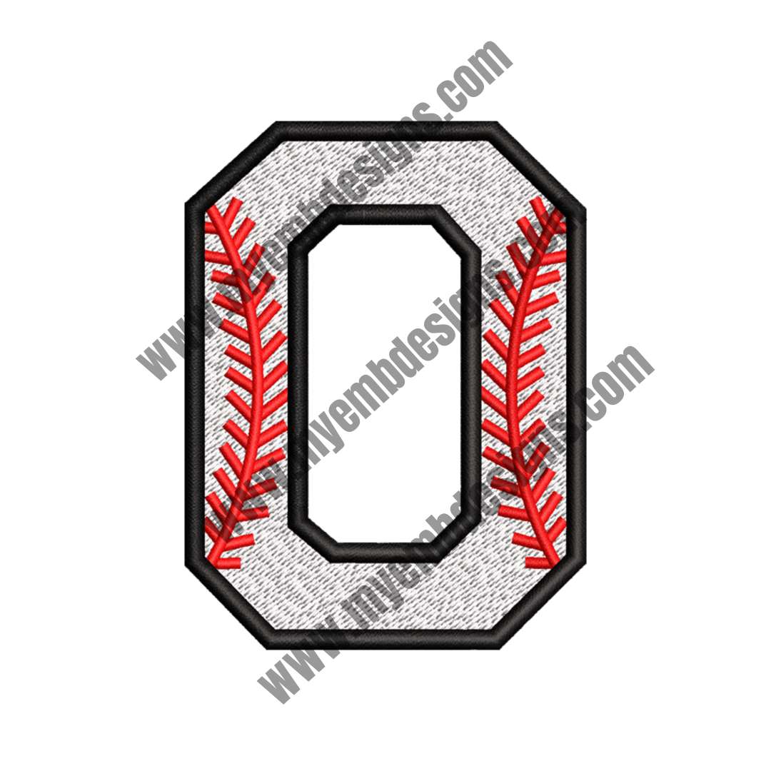 Digital 0 Embroidery Design — machine embroidery design