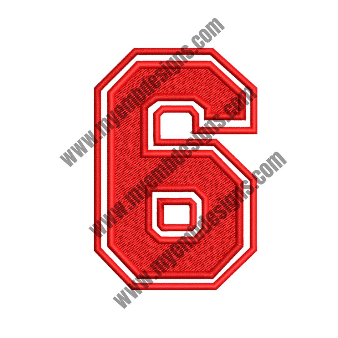 Bold Red 6 Embroidery Design — machine embroidery design