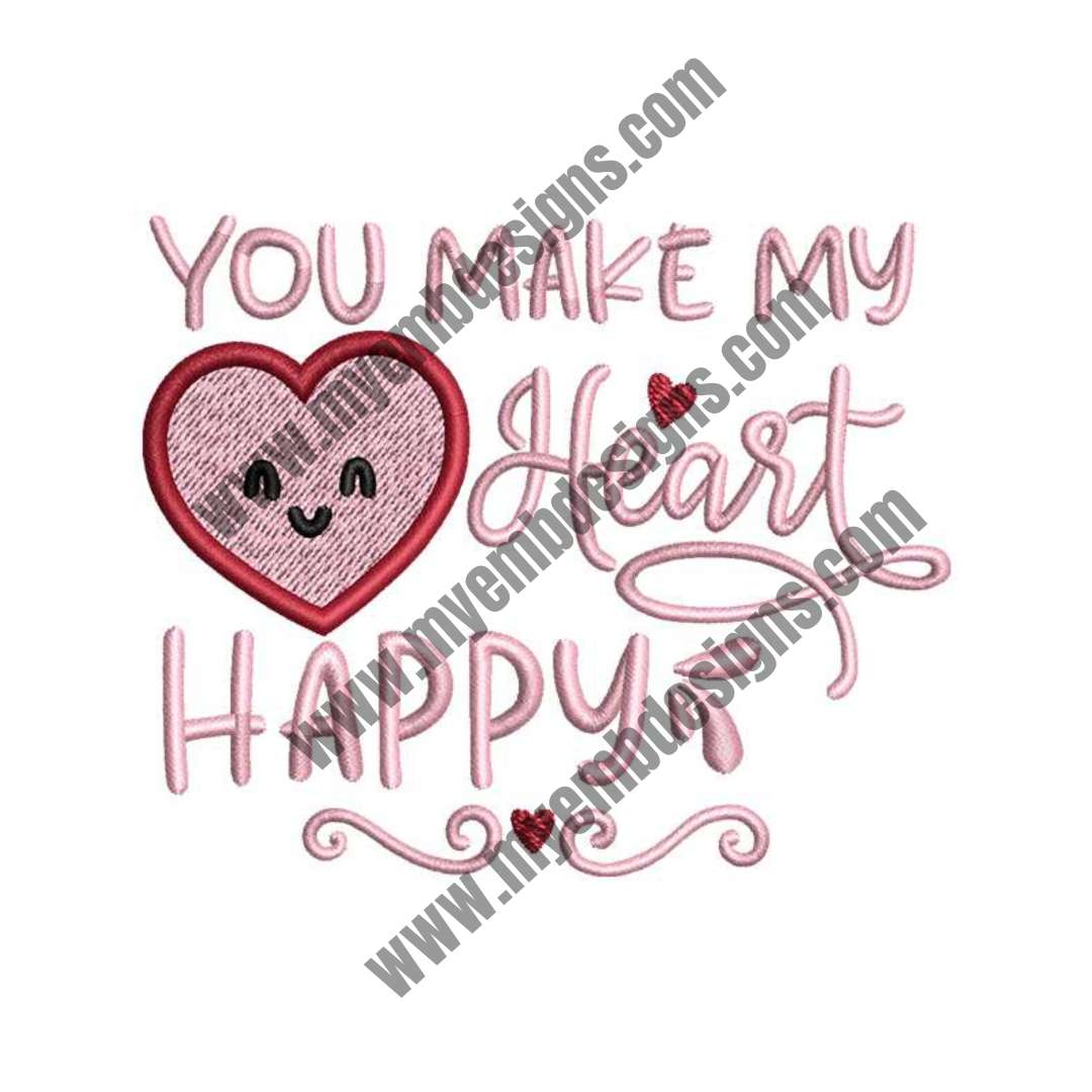 Expressive Love Embroidery Design (2 sizes) — machine embroidery design