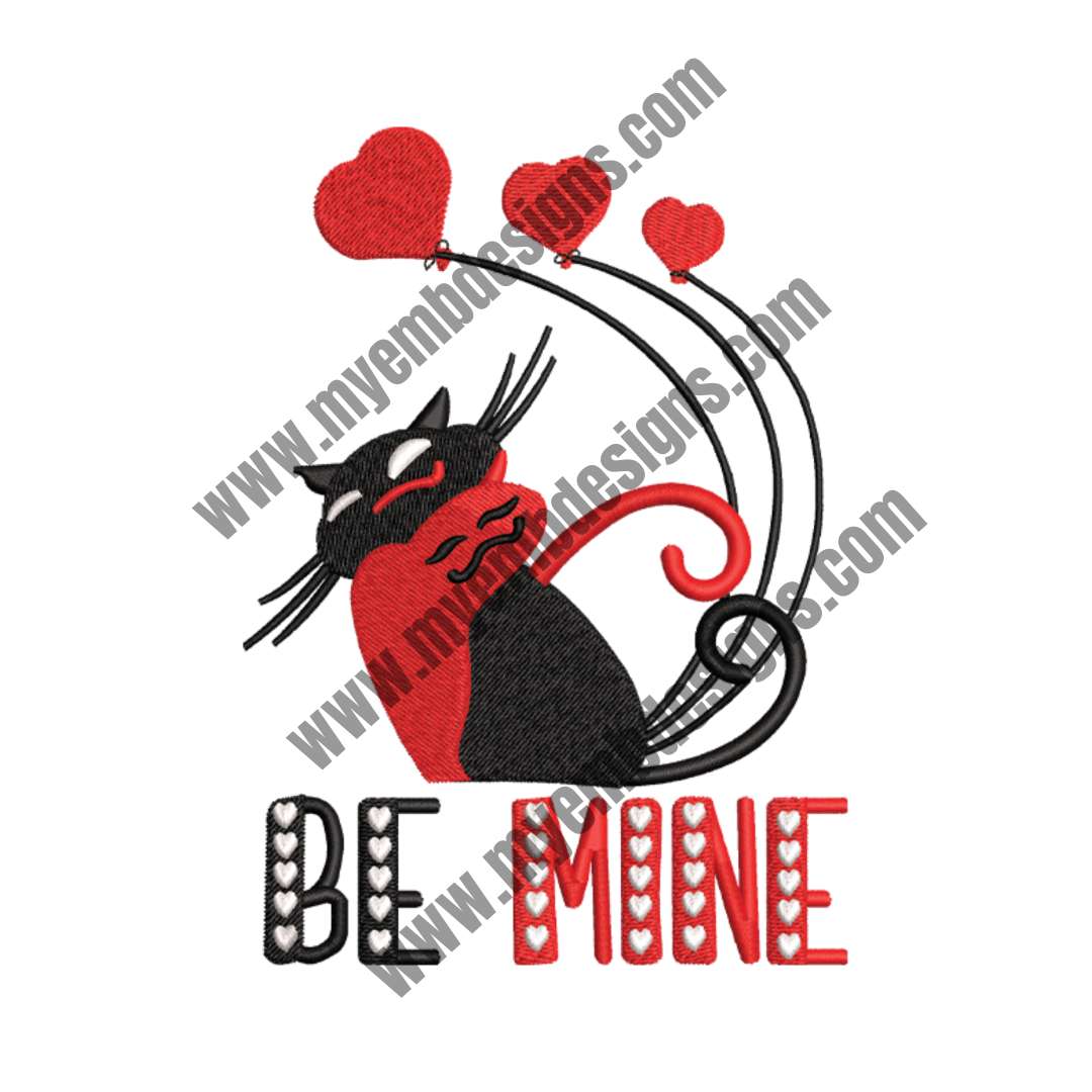 Be Mine Embroidery Design (2 sizes) — machine embroidery design