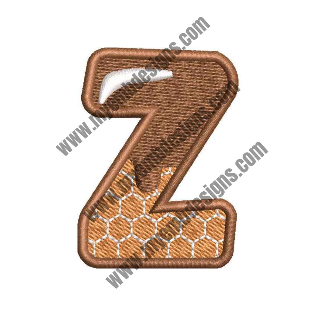 Alphabet Z Embroidery Design — machine embroidery design