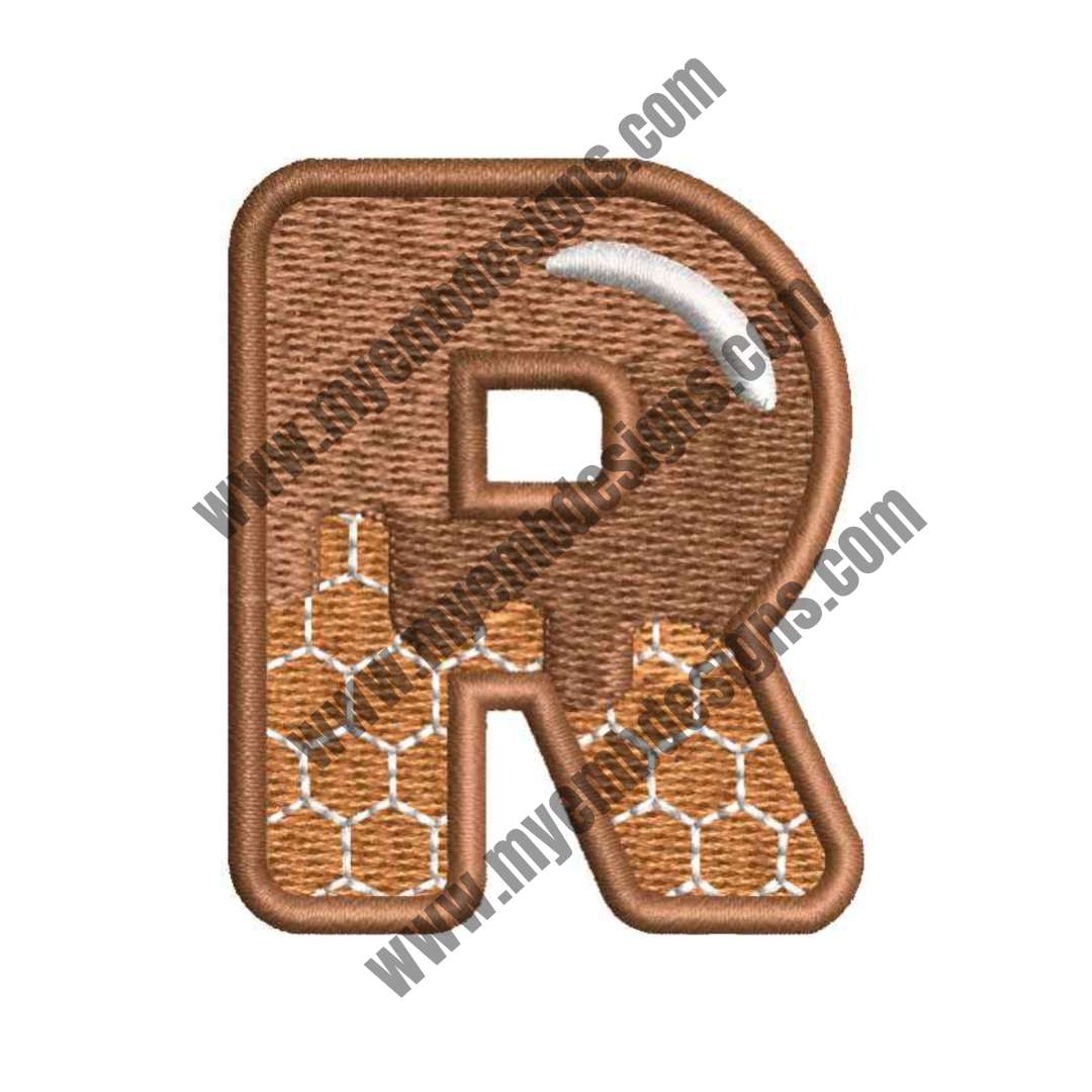 Alphabet R Embroidery Design — machine embroidery design