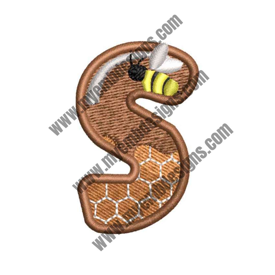 Alphabet S Embroidery Design — machine embroidery design
