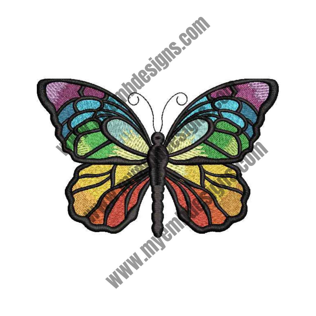 Butterfly 3 Embroidery Design (2 sizes) — machine embroidery design