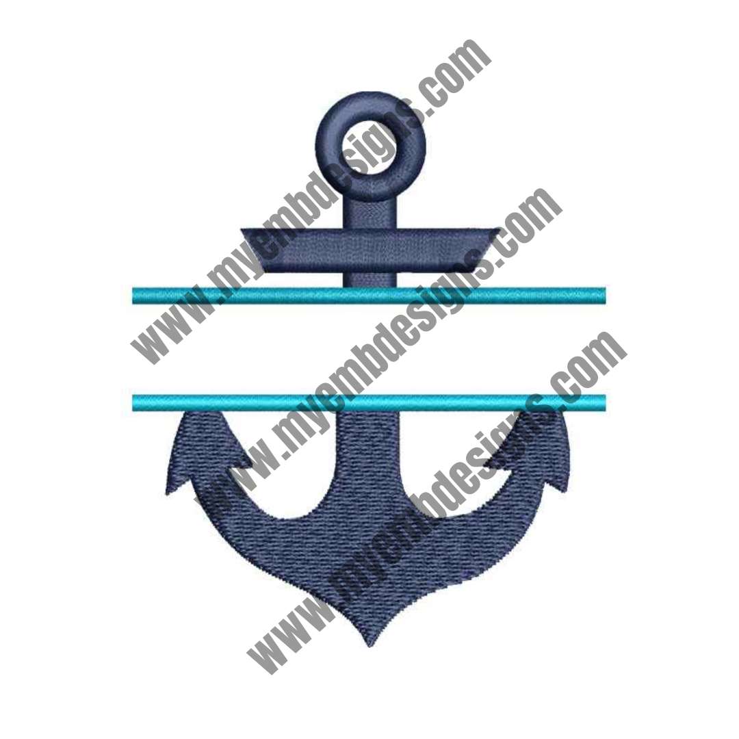 Anchor A Embroidery Design (2 sizes) — machine embroidery design