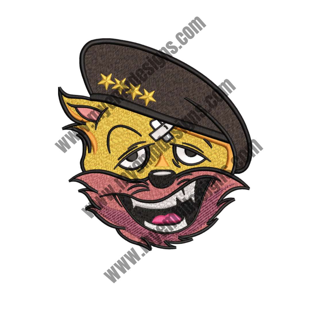 Biker Cat Embroidery Design (2 sizes) — machine embroidery design