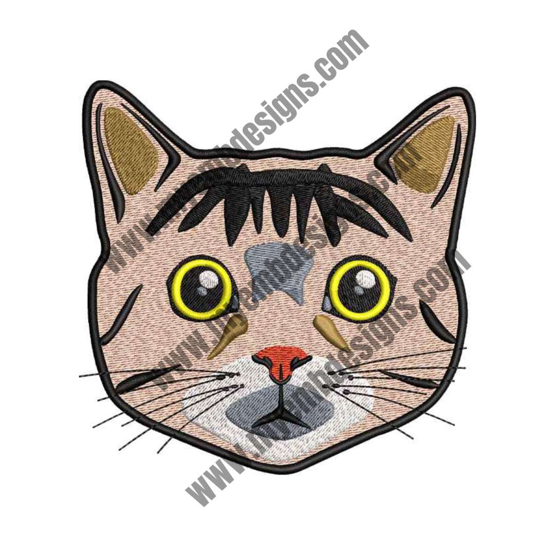 Egyptian Cat Embroidery Design (2 sizes) — machine embroidery design