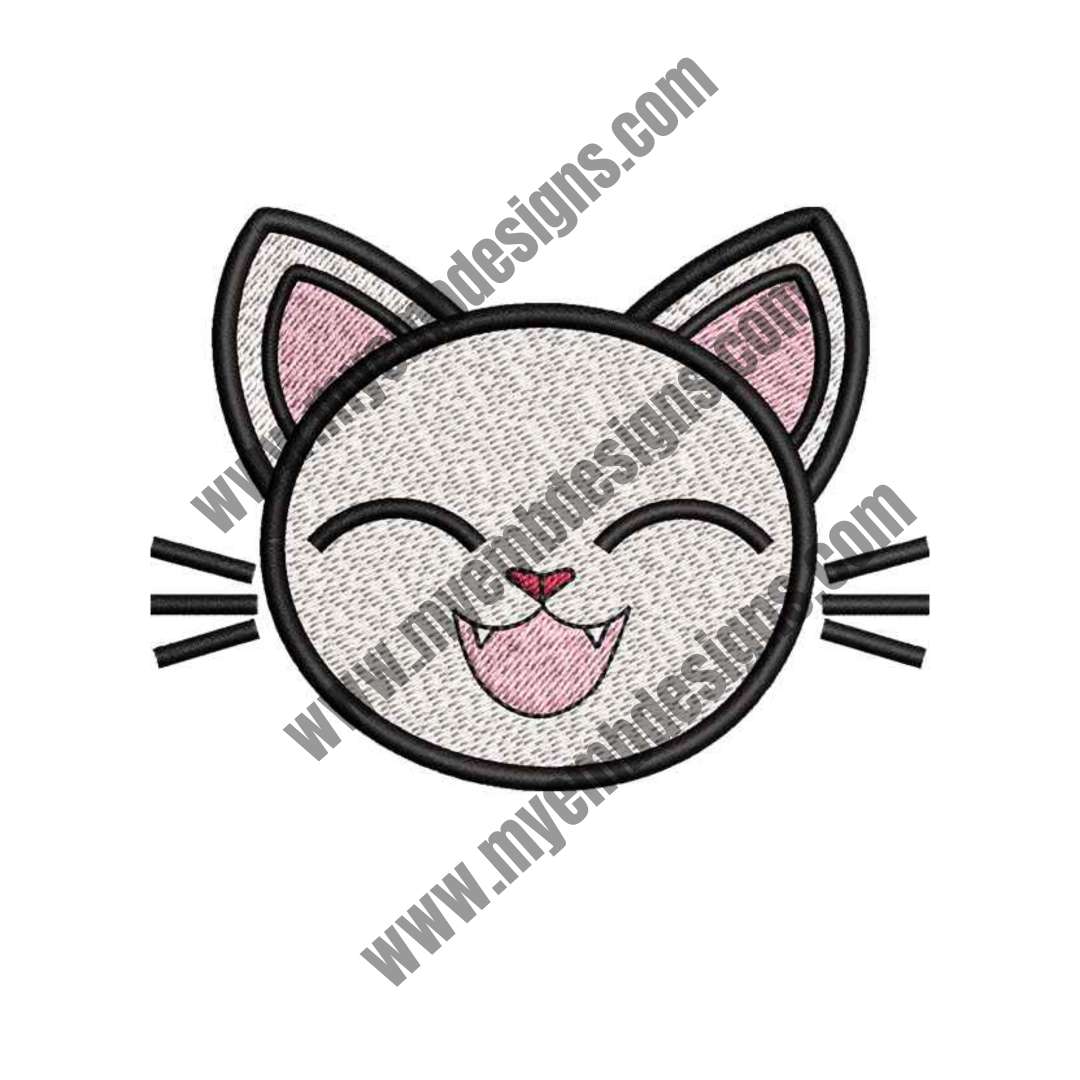 Funny Cat Embroidery Design (2 sizes) — machine embroidery design