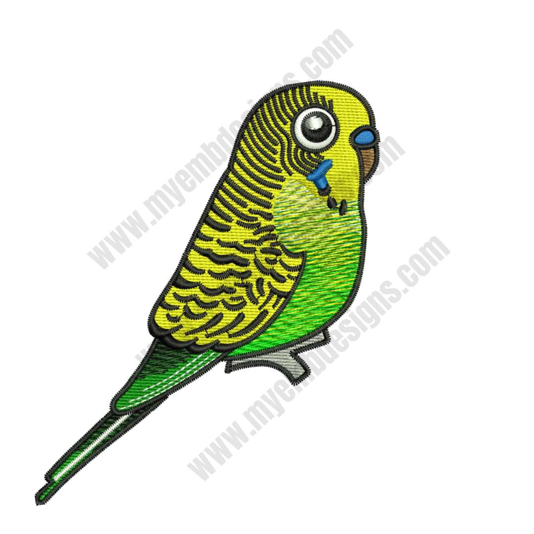 Australian Parrot Embroidery Design (3 sizes) — machine embroidery design